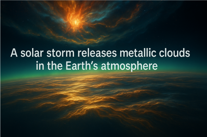 A Solar Storm Releases Metallic Clouds in the Earth's Atmosphere: Unveiling the Celestial Spectacle